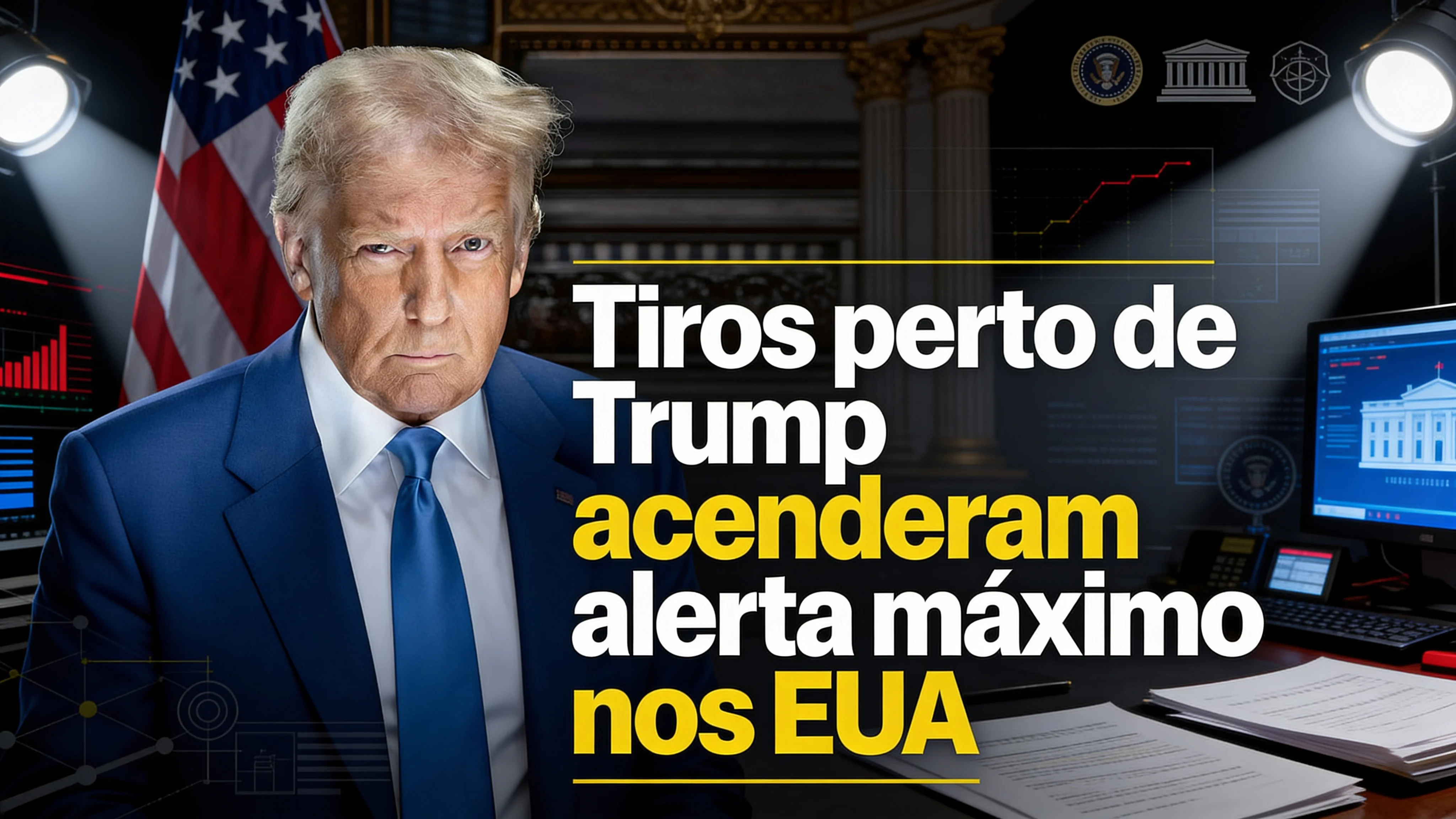 Tiros perto de Trump acendem alerta máximo nos EUA